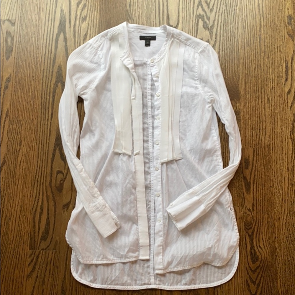 Jcrew Size 00 White Button Down - image 1